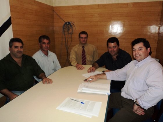 Vereador Marcelo Otaviano, Valdinei, Edson Leme, vereador Fabinho e João Picoli