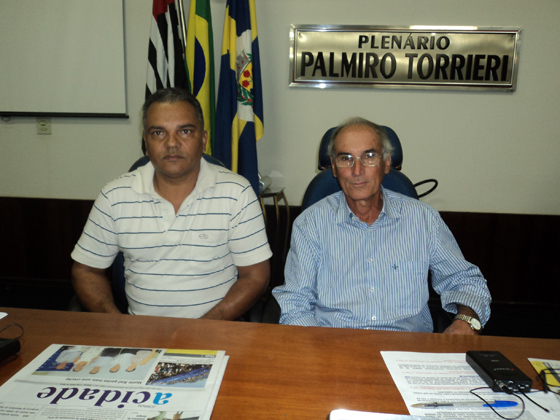 Toninho do Sindicato e Nardo Gurjon – respectivamente, 2º secretário e presidente do Legislativo (2011-2012)