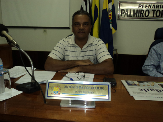 Vereador Toninho do Sindicato: 2º secretário da Mesa Diretora