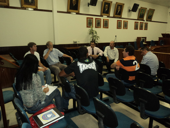 Participantes da reunião do Conseg, em 26 de abril de 2012