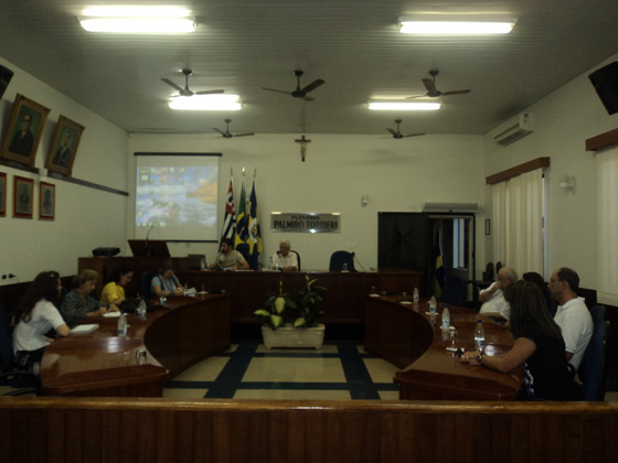 Participantes da reunião do Comad, no dia 3 de julho
