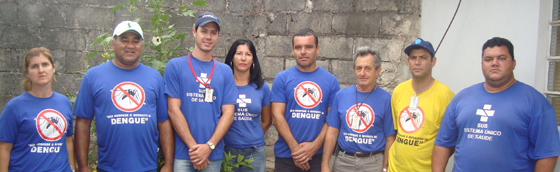 Equipe do Controle de Vetores da Secretaria Municipal de Saúde