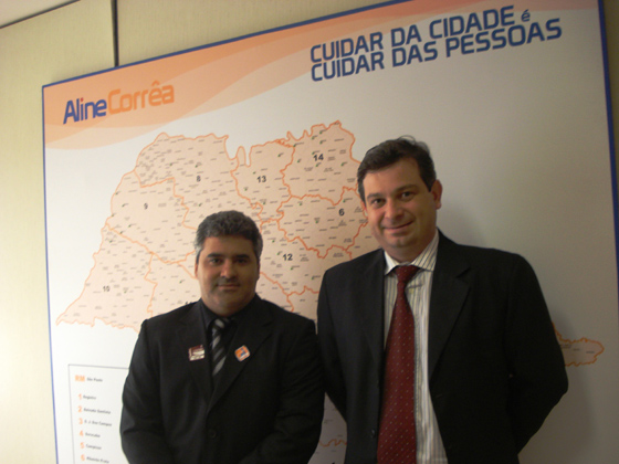 Presidente do Legislativo Marcelo Otaviano e o assessor jurídico Fabiano Bortolan