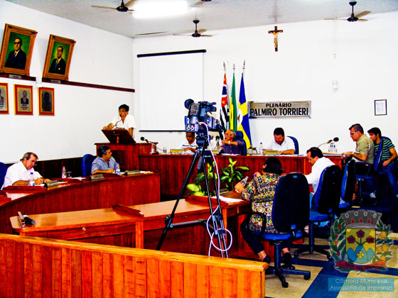 Vereadores durante a sessão ordinária do dia 7