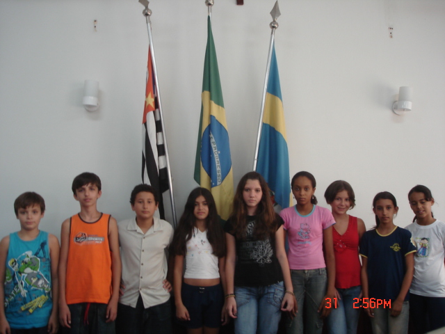 Alguns eleitos quando da participação na sessão ordinária mirim e, 31 de outubro de 2007