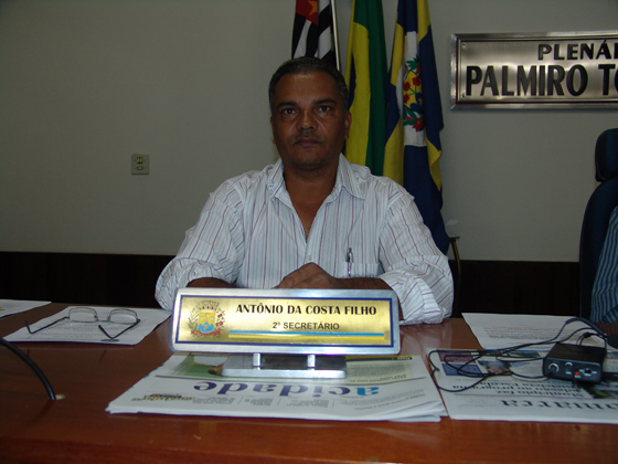 Vereador Toninho do Sindicato: 2º secretário da Mesa Diretora