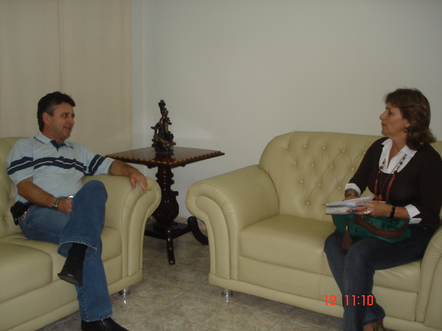 Presidente Geromini e Mariângela Vicente Fonzar, membro do CMDCA