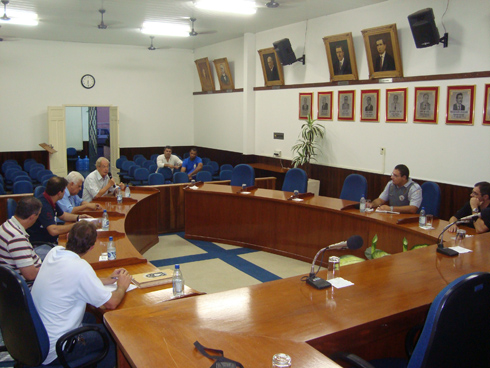 Participantes da reunião do CONSEG